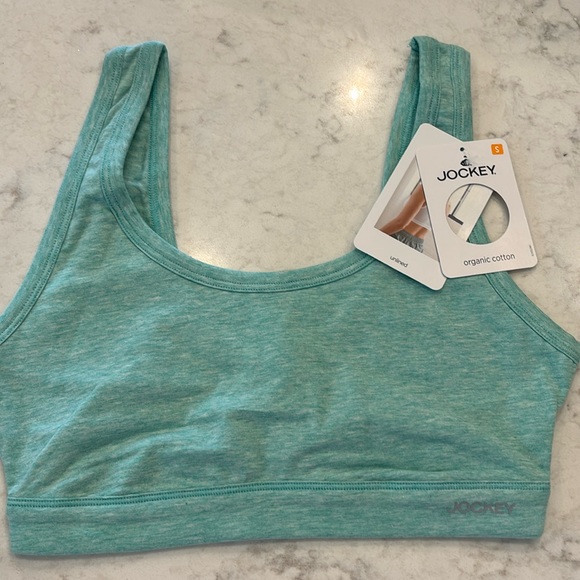Jockey Women’s  NWT Organic Cotton Bralette Green Size Small Style 002981 - Picture 1 of 5